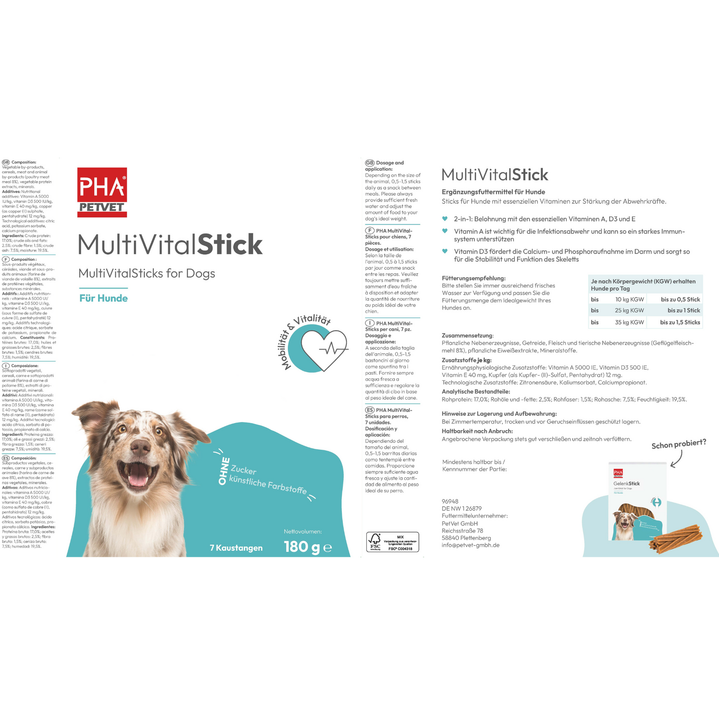 PHA MultiVitalStick für Hunde