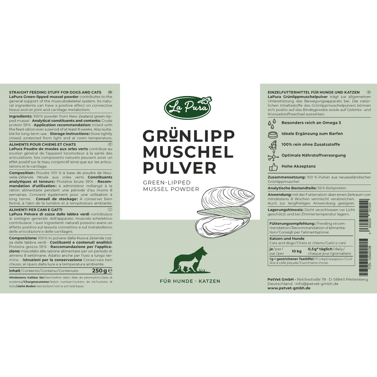 LaPura Grünlippmuschelpulver 250 g