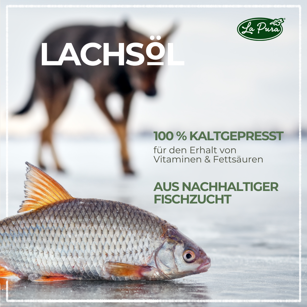 LaPura Lachsöl für Hunde, Katzen und Pferde