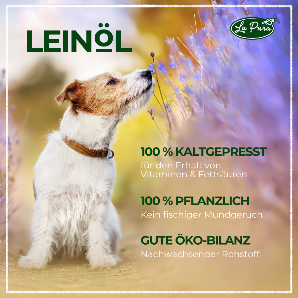LaPura Leinöl für Hunde, Katzen und Pferde