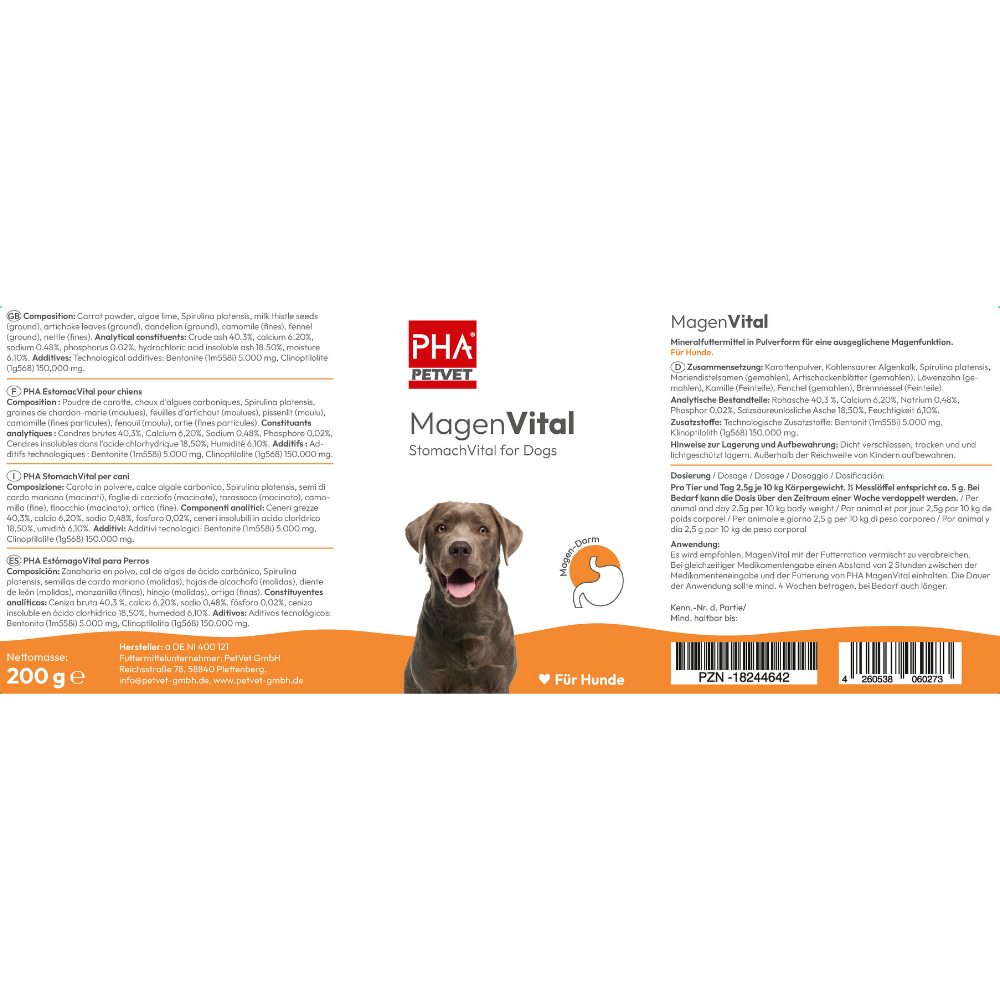 PHA MagenVital für Hunde, 200 g
