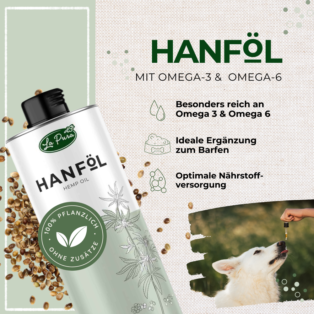 LaPura Hanföl für Hunde und Katzen
