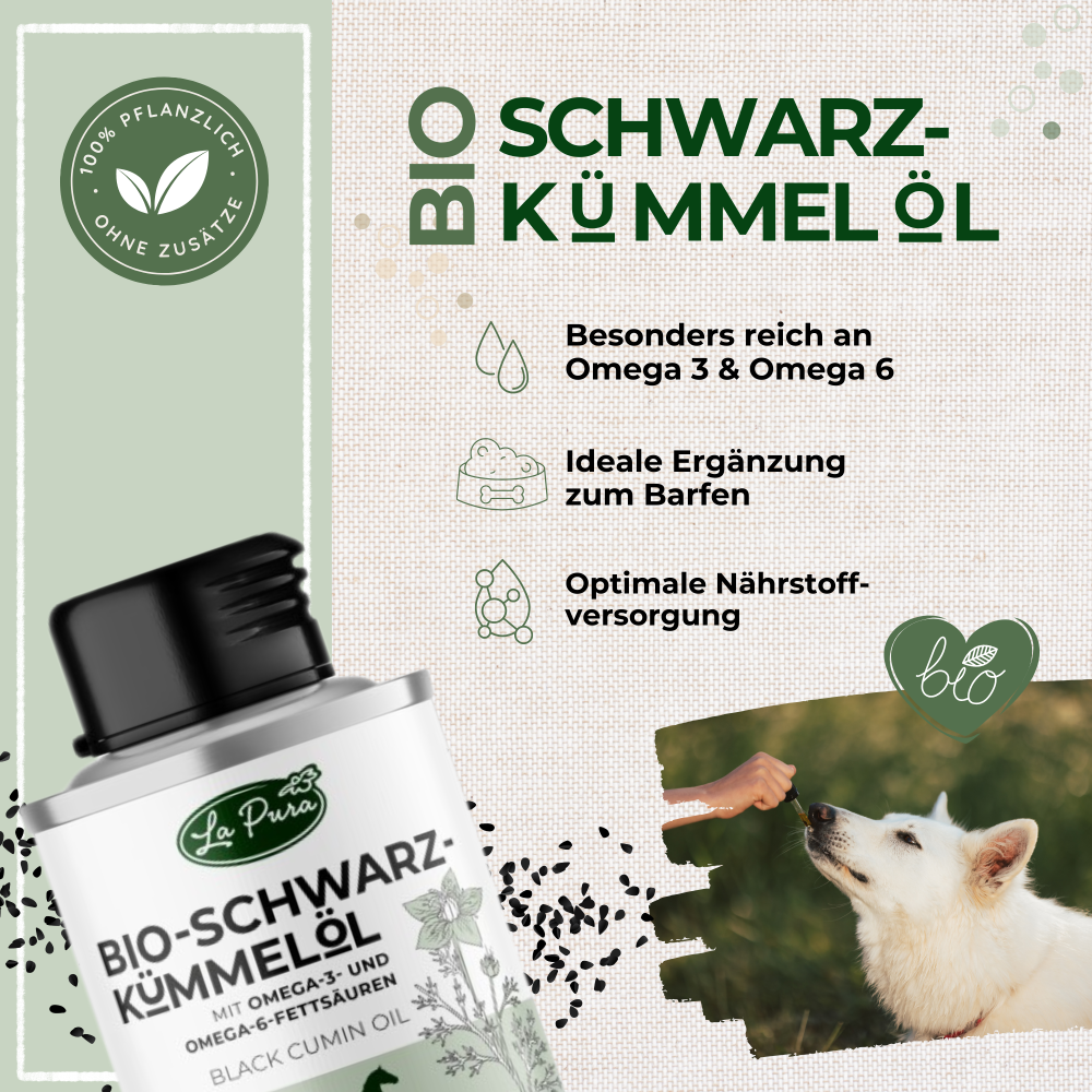 LaPura Bio-Schwarzkümmelöl für Hunde und Pferde - 100 ml