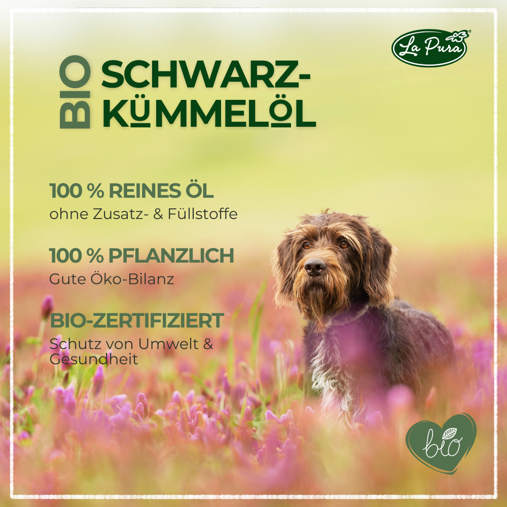LaPura Bio-Schwarzkümmelöl für Hunde und Pferde - 100 ml