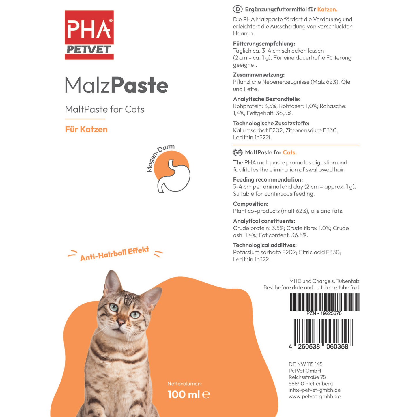PHA MalzPaste für Katzen - 100 ml - 5 Stück