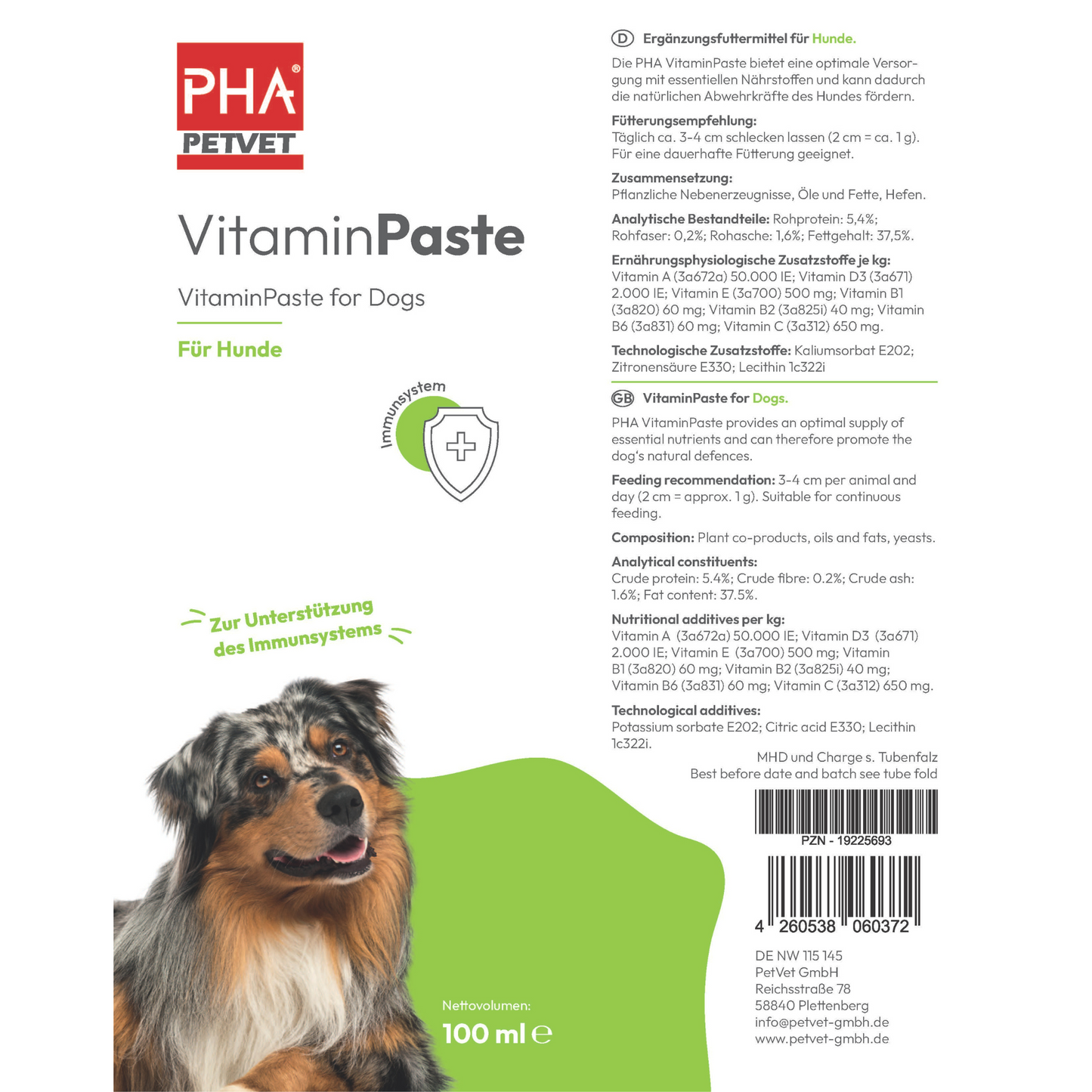 PHA VitaminPaste für Hunde - 100 ml - 5 Stück