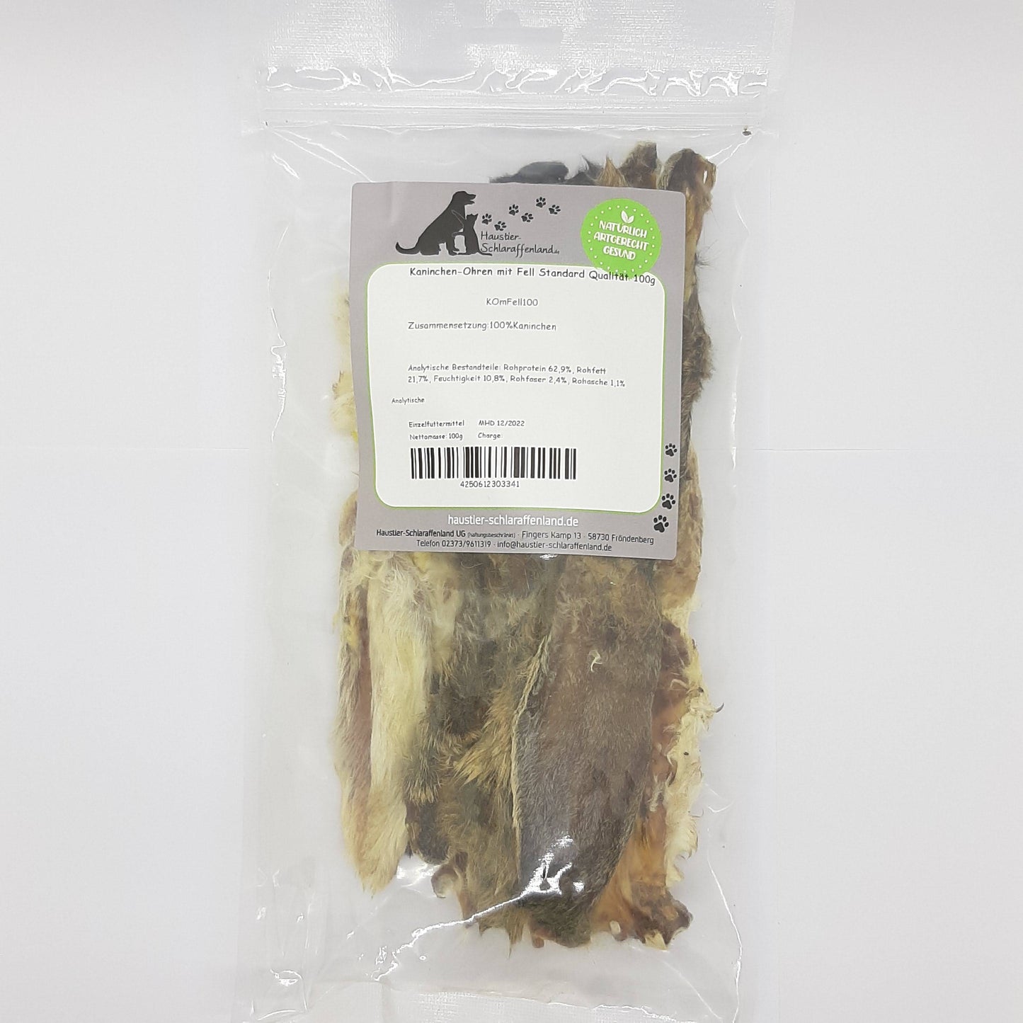 Kaninchen-Ohren mit Fell Premium Qualität