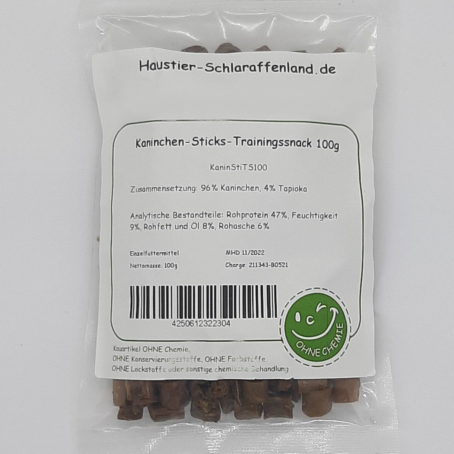 Kaninchen-Sticks-Trainingssnack
