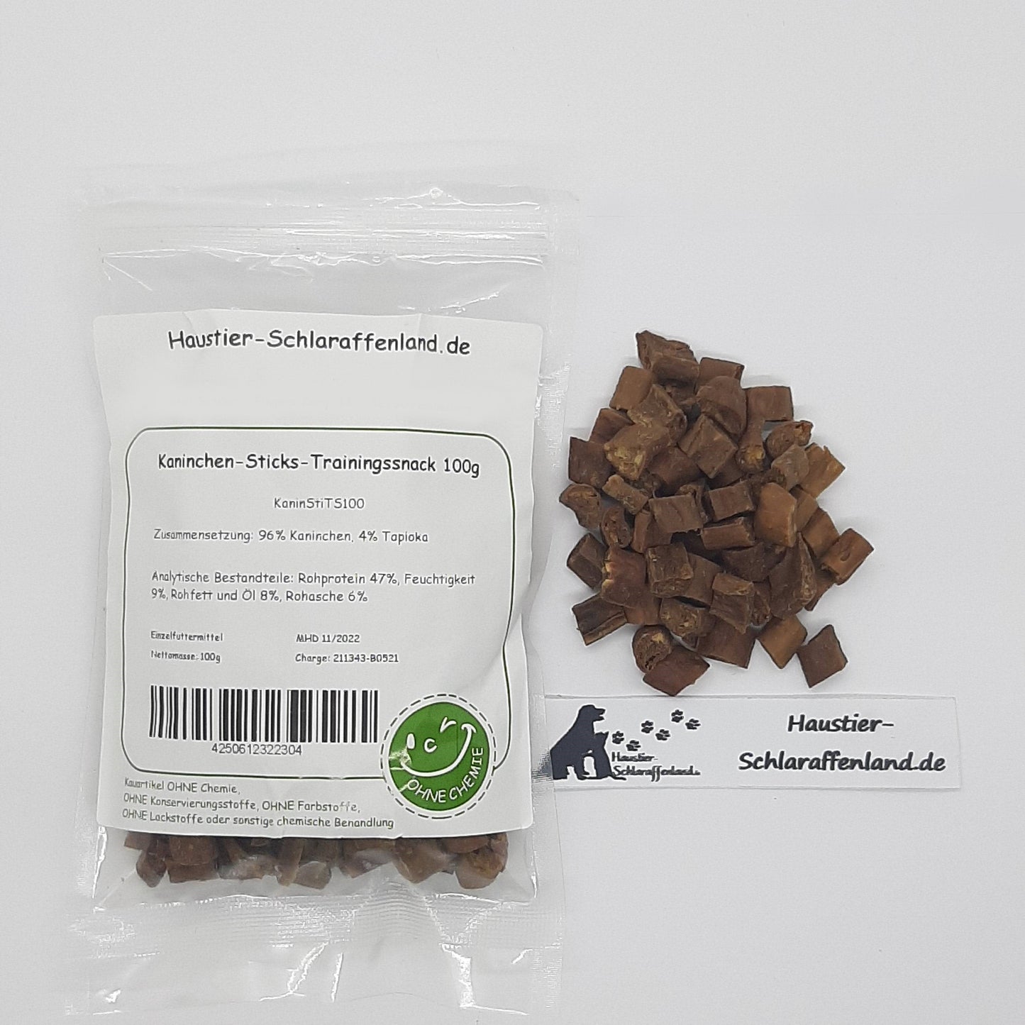 Kaninchen-Sticks-Trainingssnack