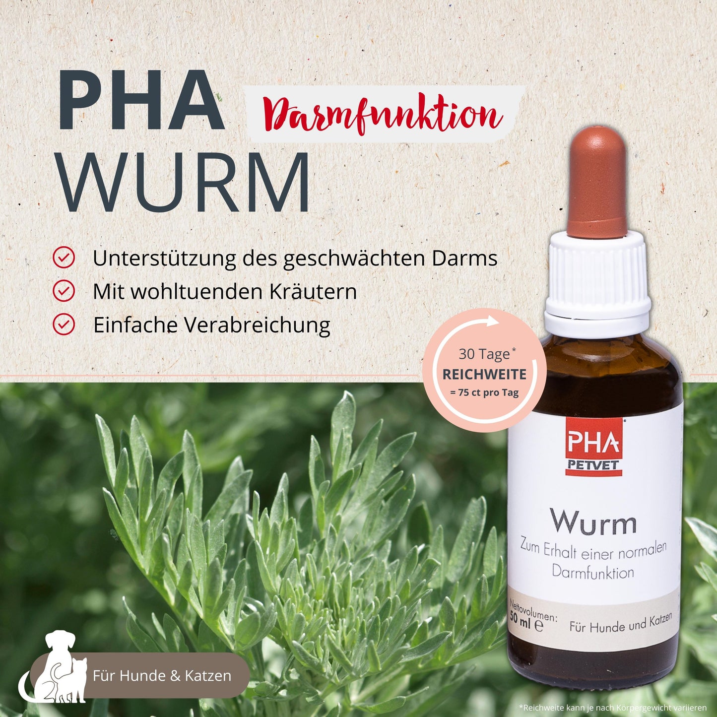 PHA WURM für Hunde u. Katzen 50 ml