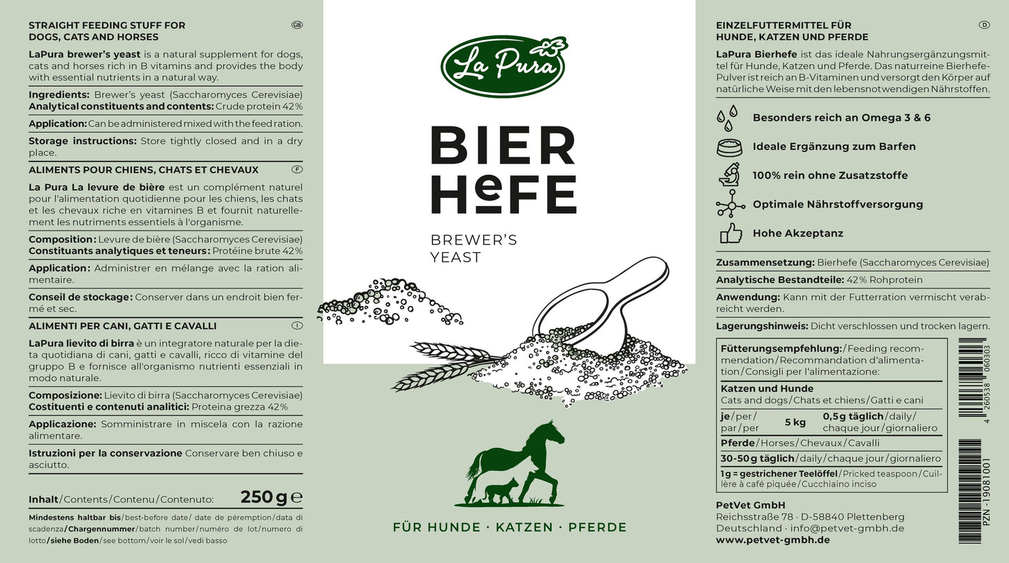 LaPura Bierhefe für Hunde, Katzen und Pferde