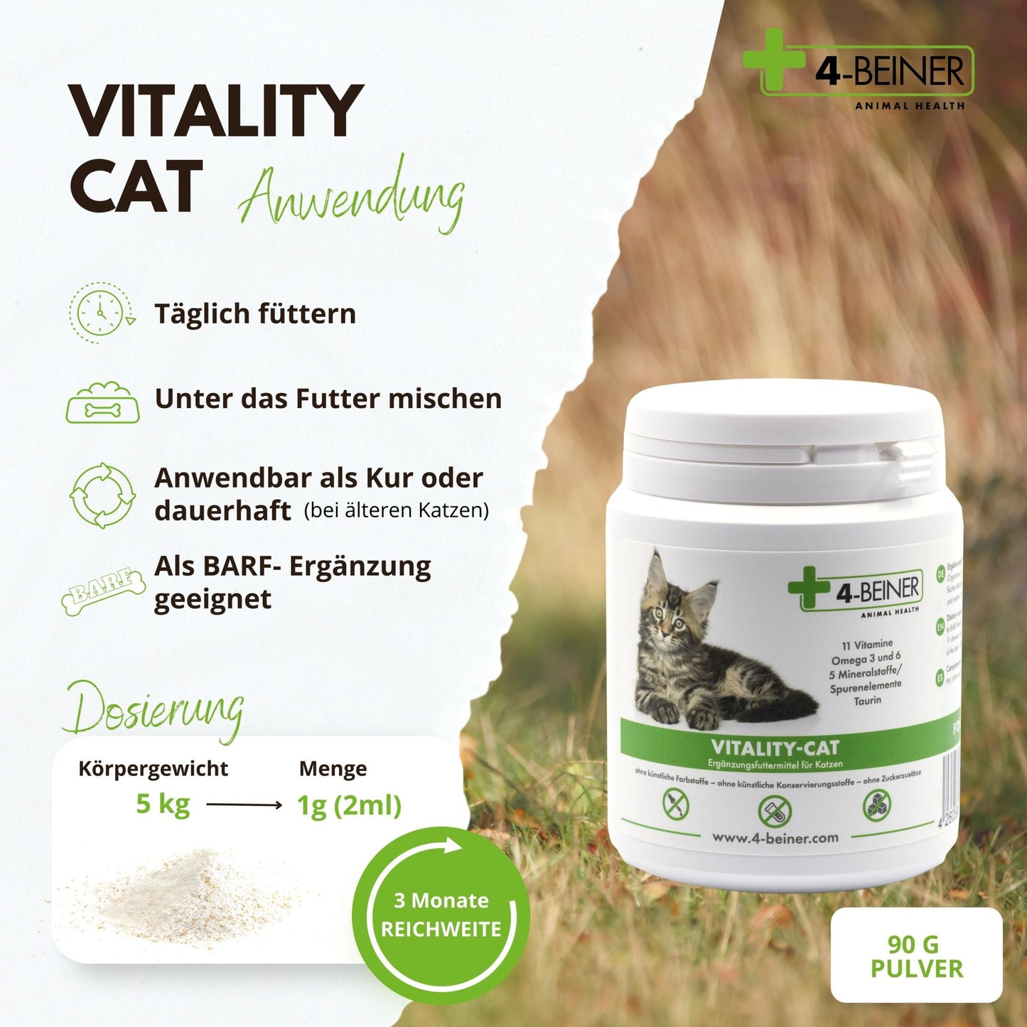 4-Beiner Vitality-Cat - 90 Gramm