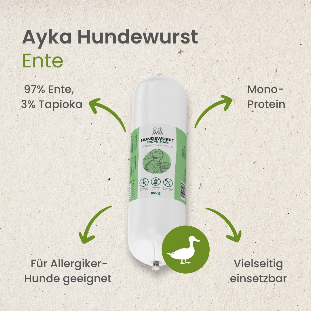 Hundewurst Ente - Pures Fleisch