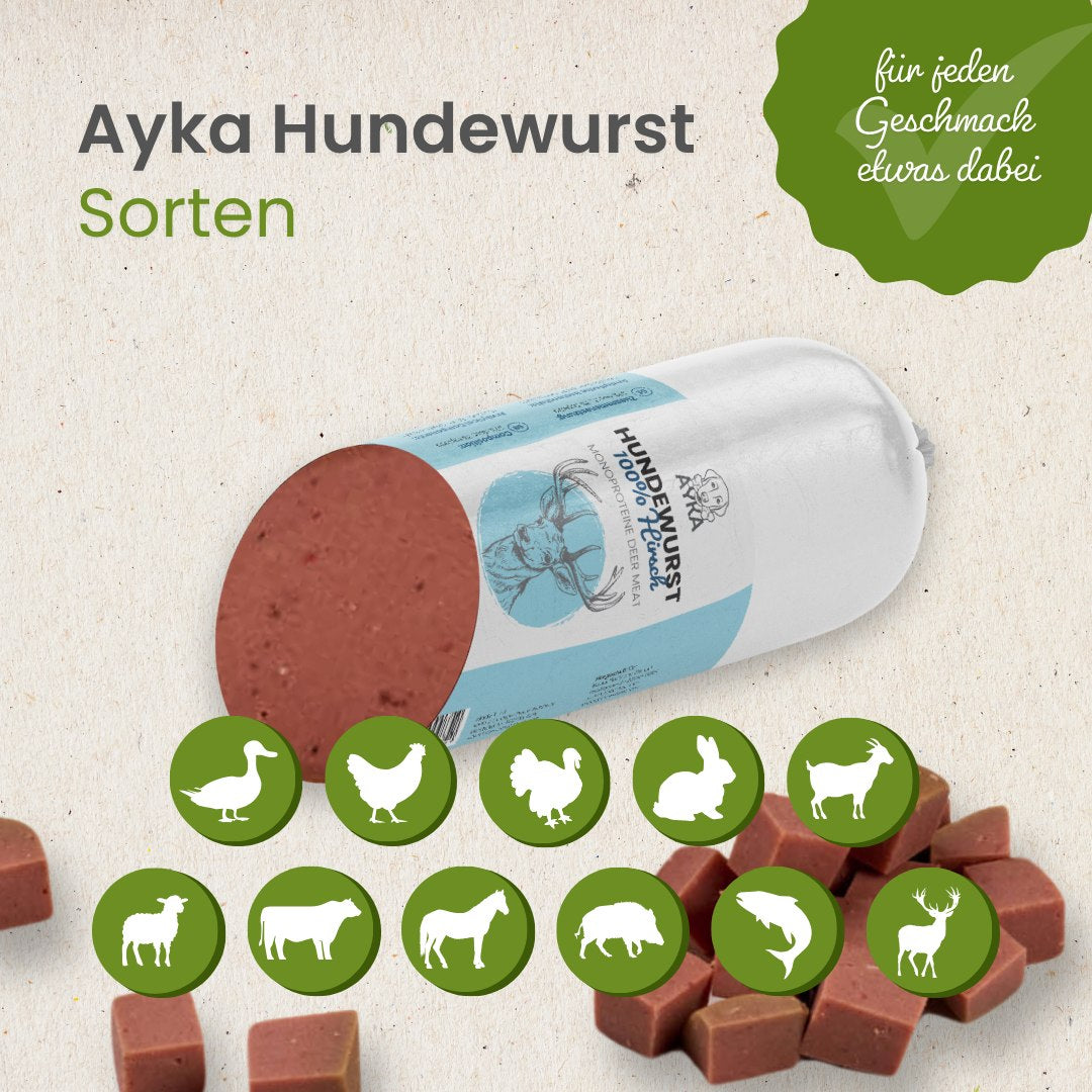 Hundewurst Hirsch - Pures Fleisch
