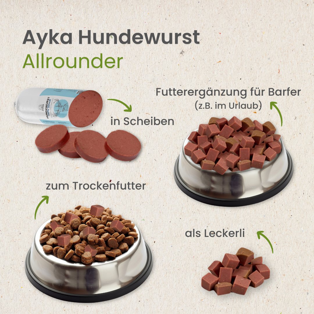 Hundewurst Hirsch - Pures Fleisch