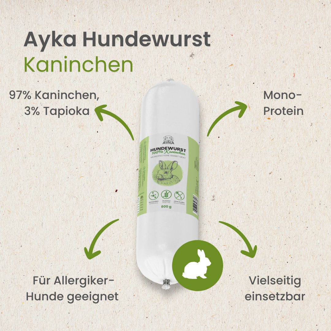 Hundewurst Kaninchen - Pures Fleisch
