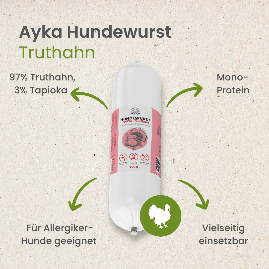 Hundewurst Truthahn - Pures Fleisch