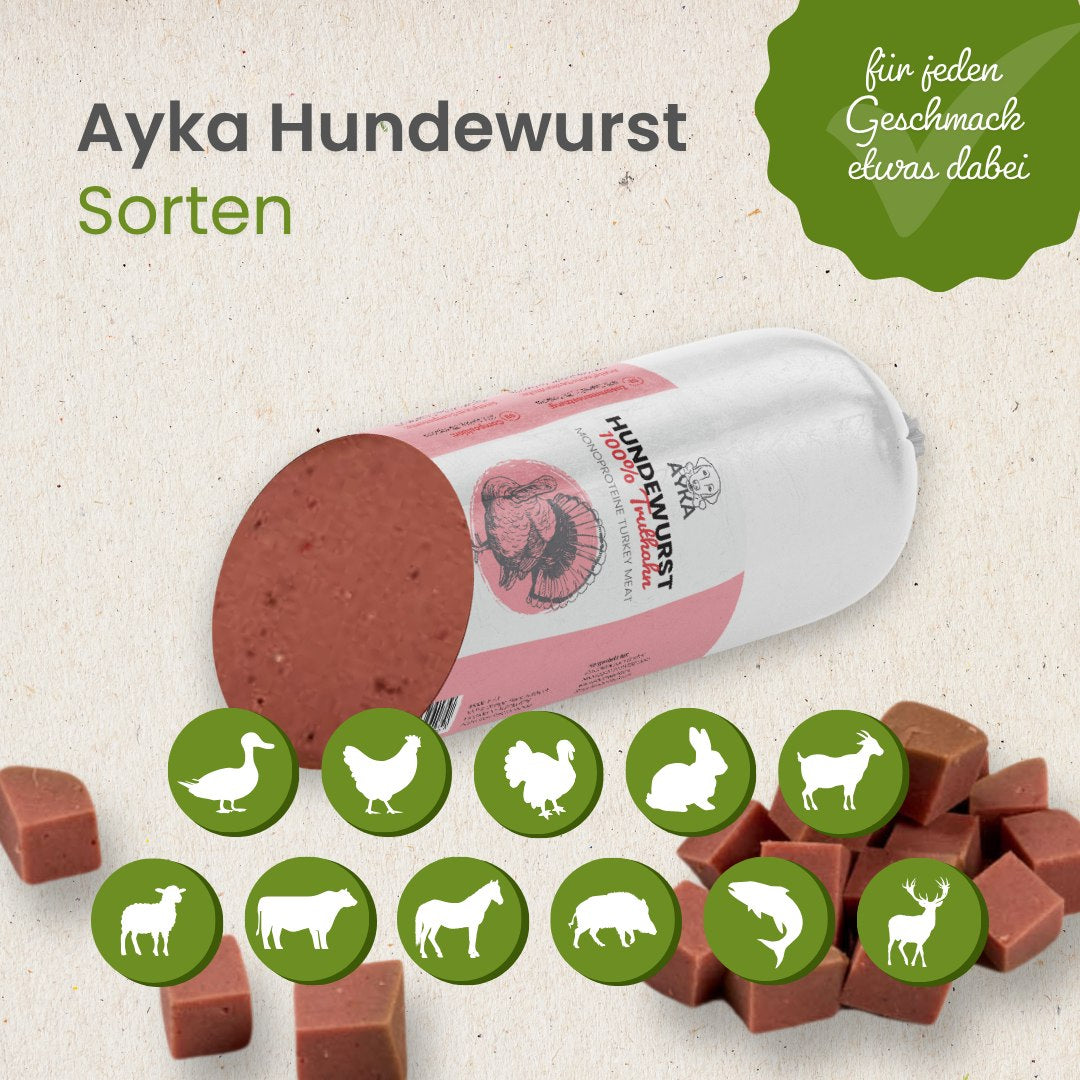 Hundewurst Truthahn - Pures Fleisch