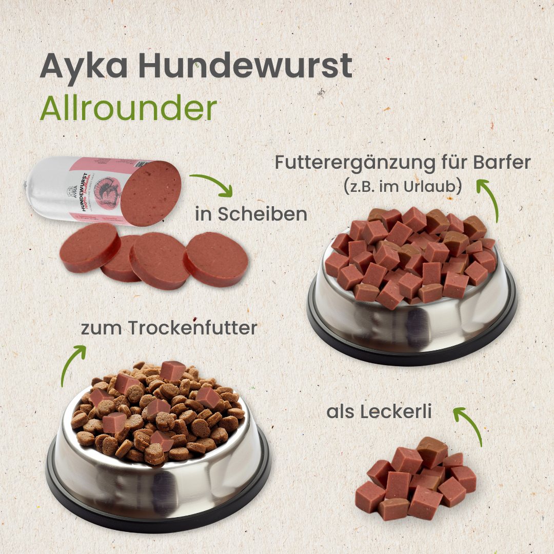 Hundewurst Truthahn - Pures Fleisch