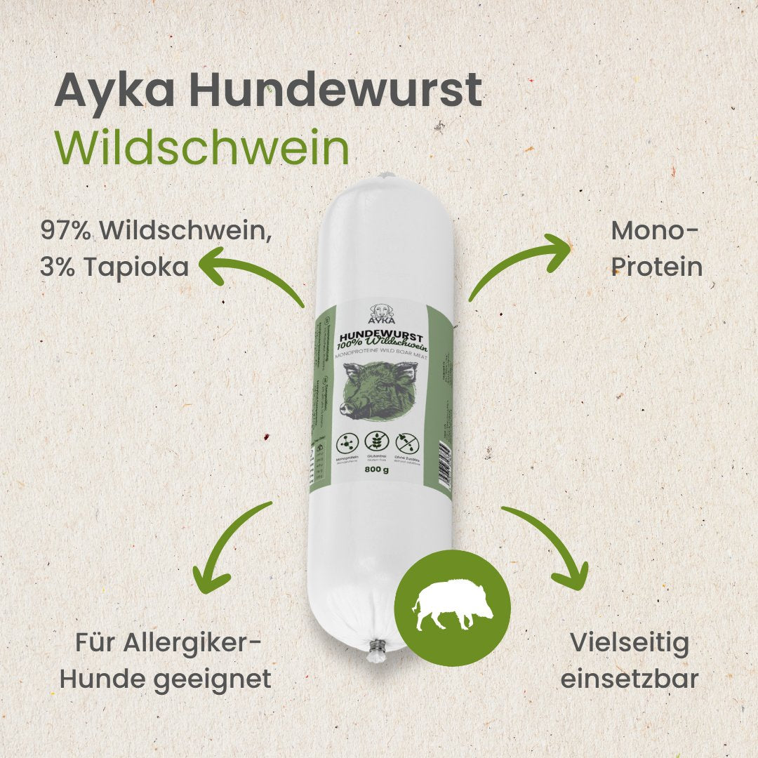 Hundewurst Wildschwein - Pures Fleisch