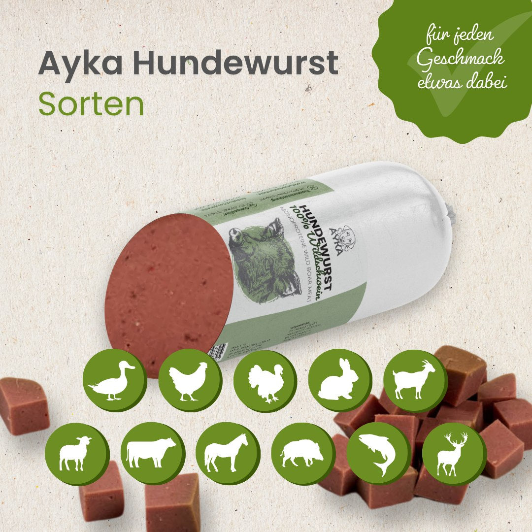 Hundewurst Wildschwein - Pures Fleisch