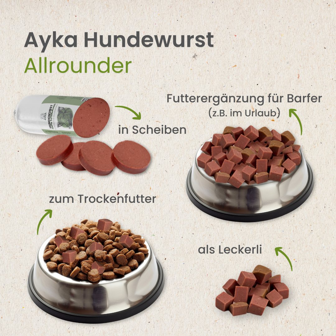 Hundewurst Wildschwein - Pures Fleisch