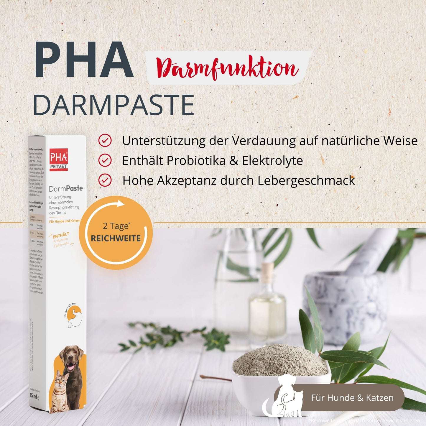 PHA DarmPaste für Hunde und Katzen 15 ml