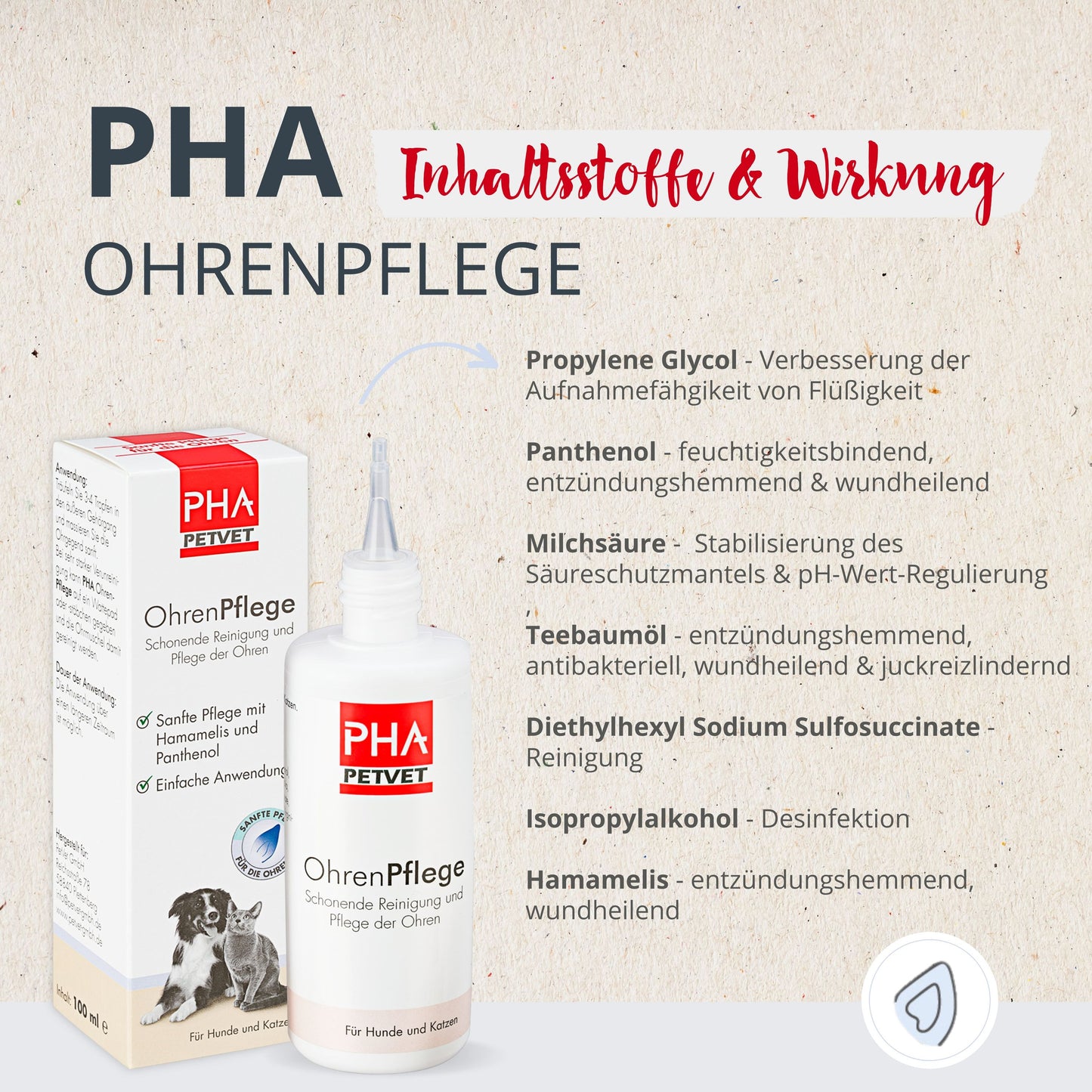 PHA OhrenPflege für Hunde u. Katzen 100 ml