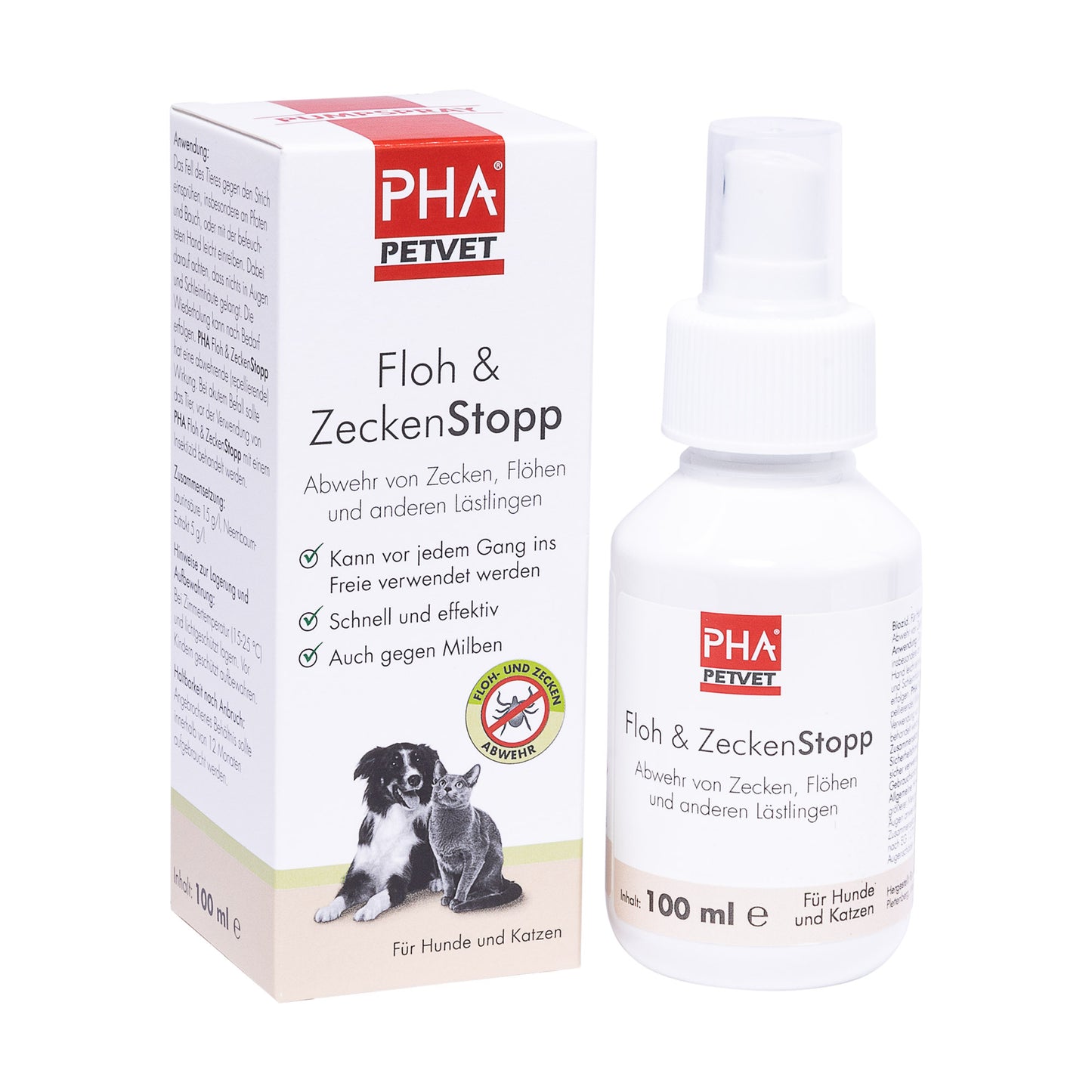 PHA Floh & ZeckenStopp für Hunde u. Katzen 100 ml