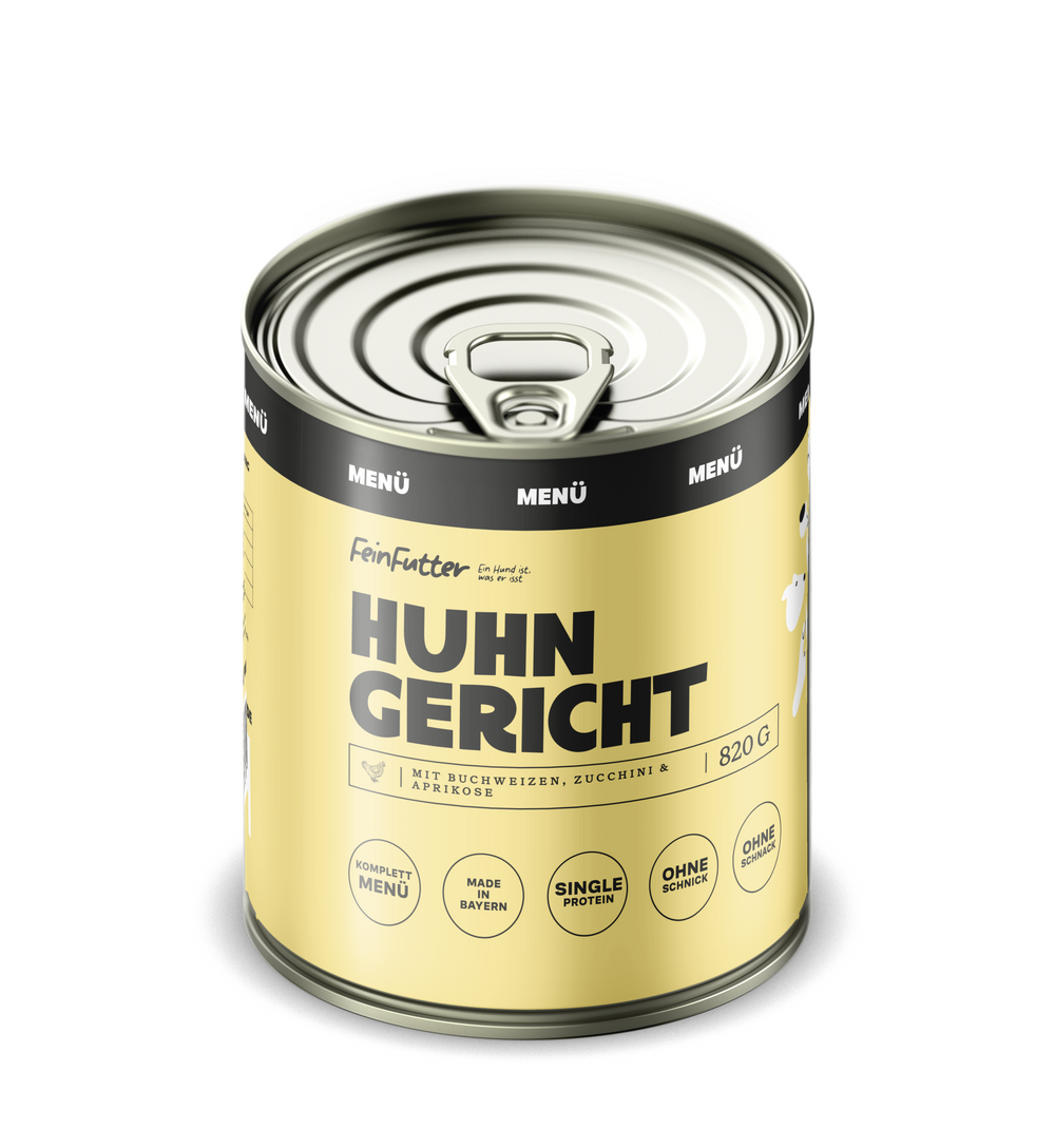 Huhn Gericht – ausgewogenes Nassfutter-Menü mit Single-Protein Huhn