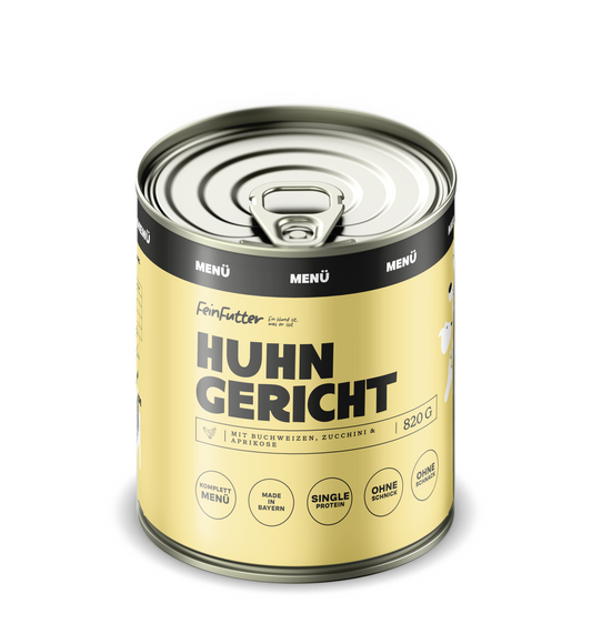 Huhn Gericht – ausgewogenes Nassfutter-Menü mit Single-Protein Huhn