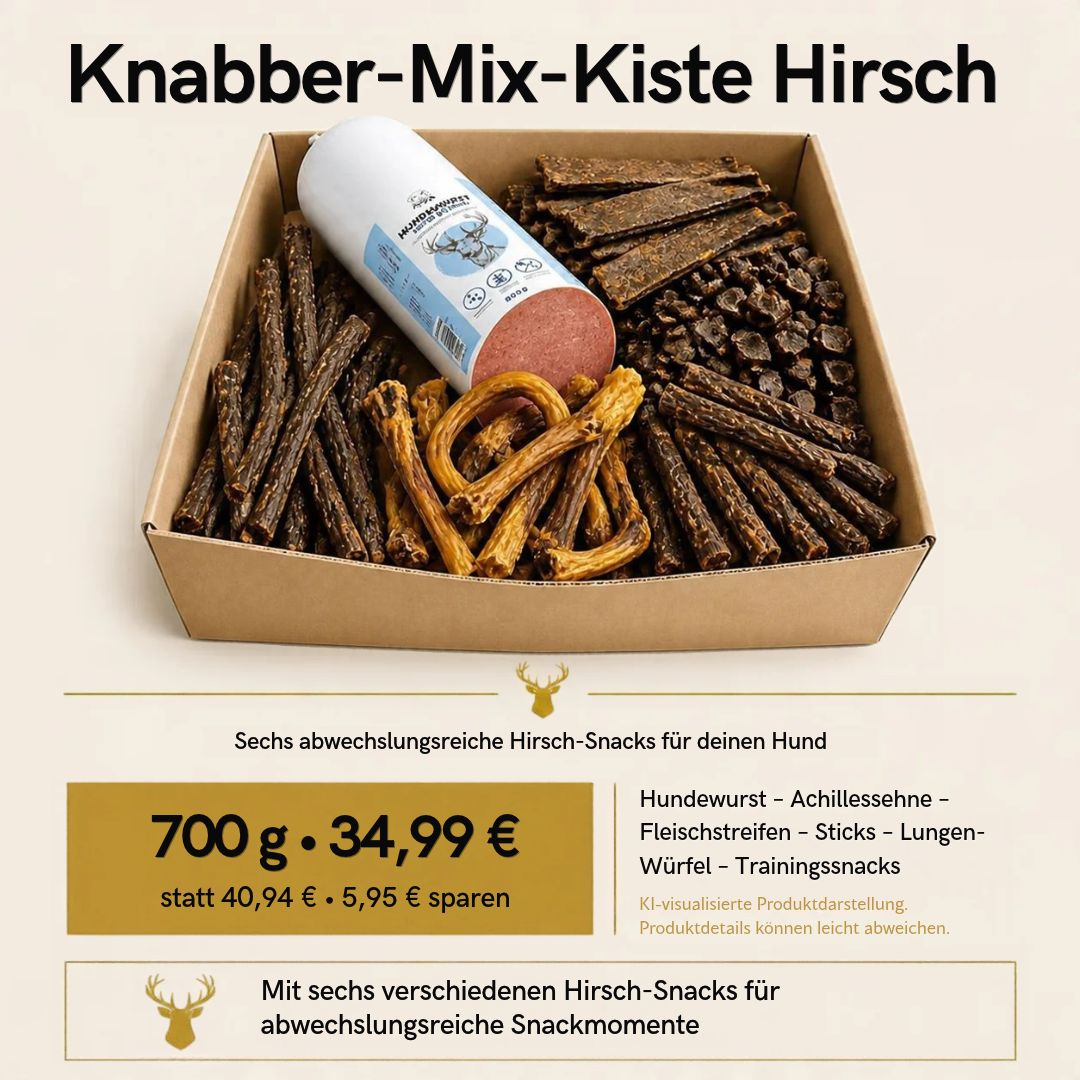 Knabber-Mix-Kiste Hirsch