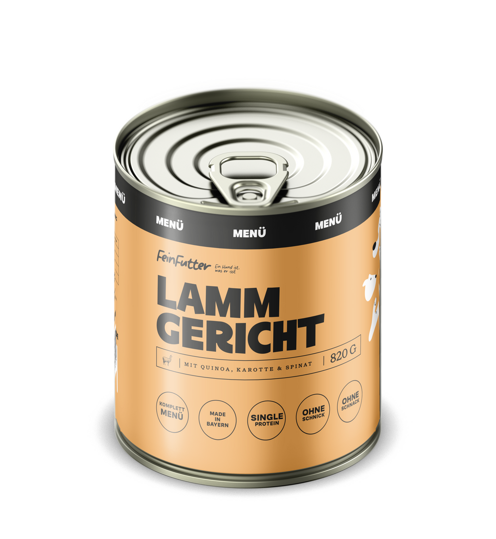 Lamm Gericht – ausgewogenes Nassfutter-Menü mit Single-Protein Lamm
