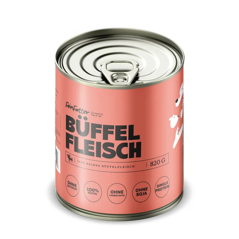 Reinfleischdose Büffelfleisch – Pures Büffel-Fleisch - Nassfutter