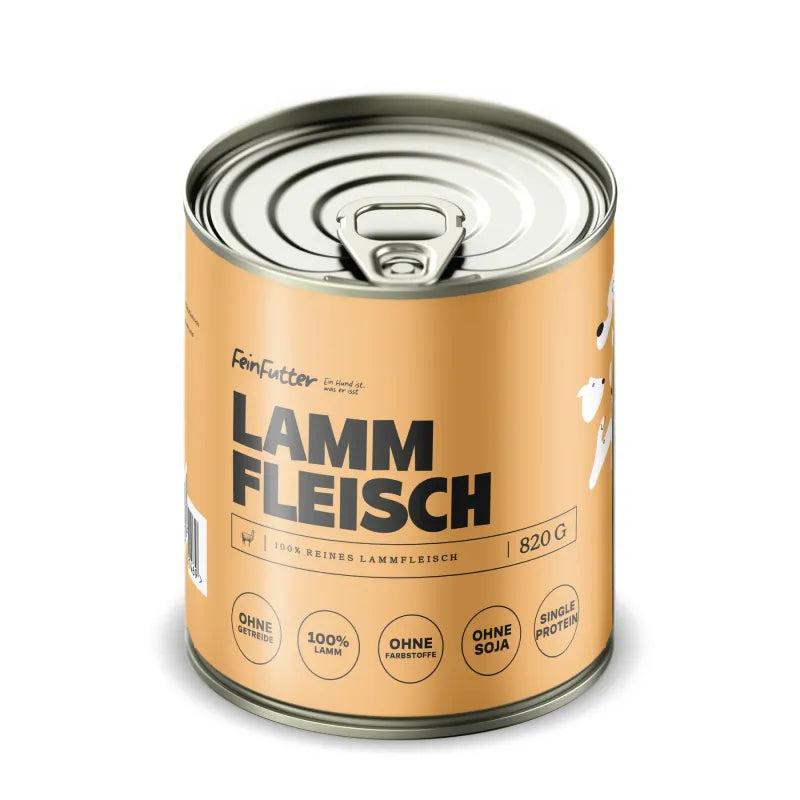 Reinfleischdose Lammfleisch – Pures Lamm-Fleisch - Nassfutter