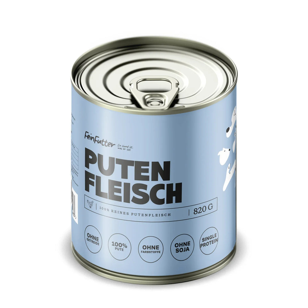 Reinfleischdose Putenfleisch – Pures Puten-Fleisch - Nassfutter