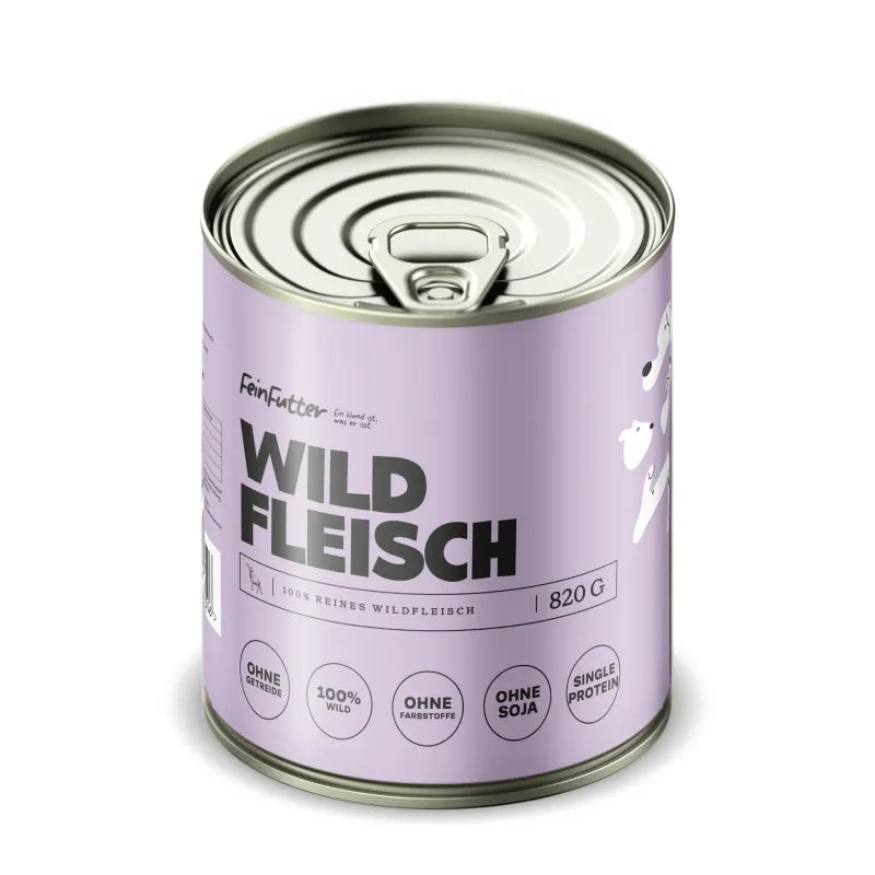 Reinfleischdose Wildfleisch – Pures Wild-Fleisch - Nassfutter